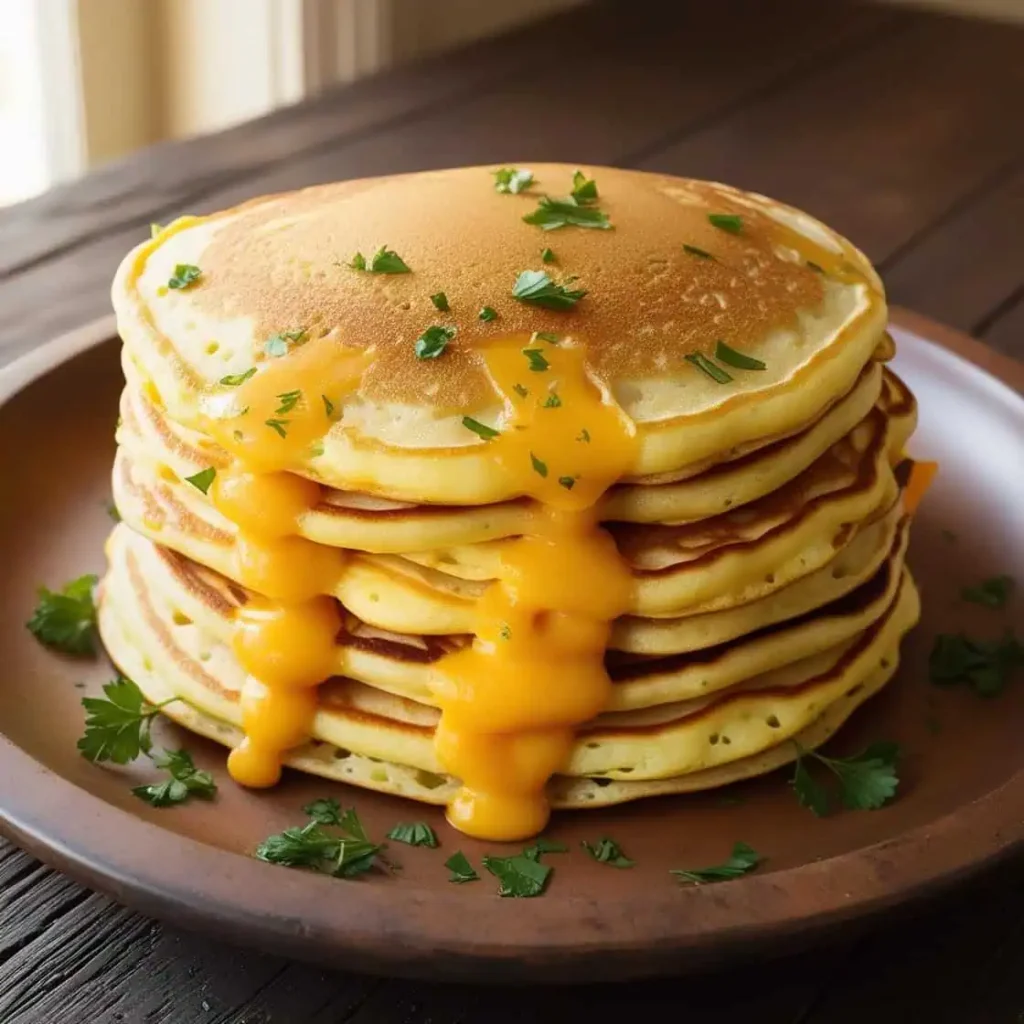 Egg and cheese pancakes