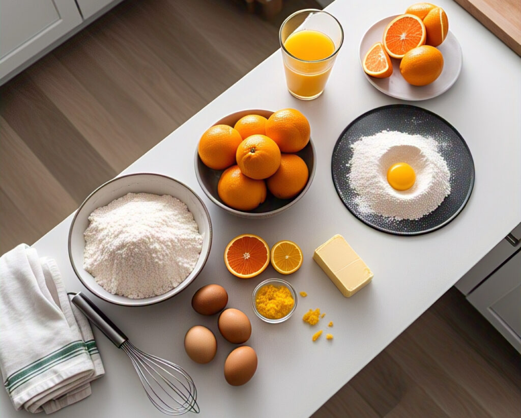 The Best Orange Juice Cake 2 Fresh ingredients for making orange juice cake