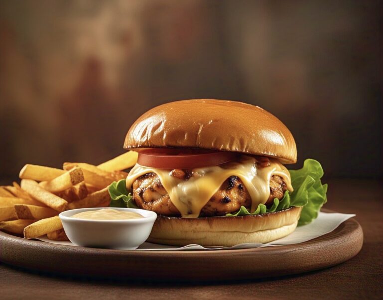 Juicy homemade chicken burgers with fresh toppings